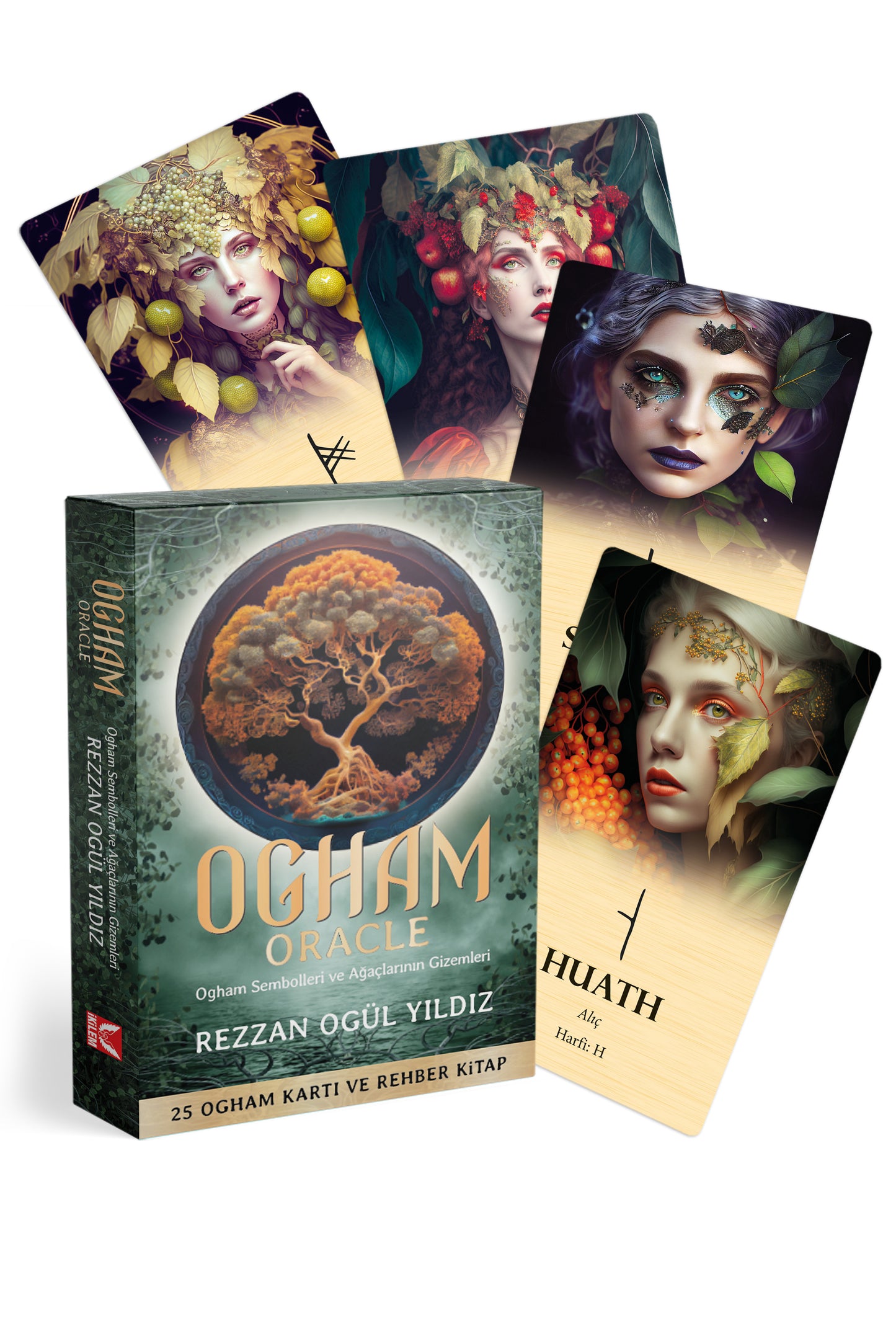 Ogham Oracle Kehanet Kartları Ve Rehber Kitap Özel Kutulu Set
