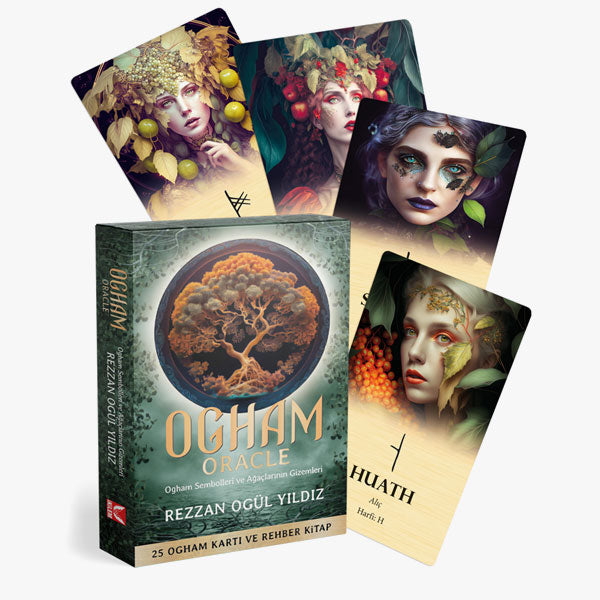 Ogham Oracle Kehanet Kartları Ve Rehber Kitap Özel Kutulu Set